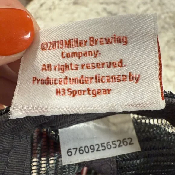 Miller High Life Snapback Hat Beer Multicolor 6 Stripe Mesh Trucker Licensed - Picture 4 of 7
